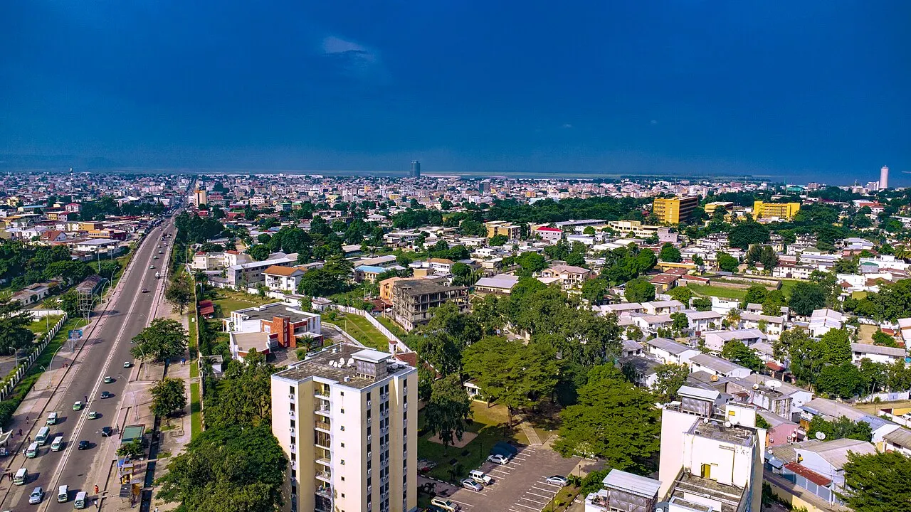 Vue aérienne de Brazzaville